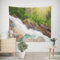 EHOMERY Wandbehang Stoffbild Schlafzimmer Wanddekoration Wasserfall-Naturlandschaft Wandteppich Schlafzimmer Wandtuch Befestigung 350x250cm