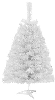 Albero di Natale Artificiale da 3 Piedi, Alberi di Natale Finti, Articoli per Feste, Decorazione Natalizia Bianca, Ornamento per Ufficio, casa,