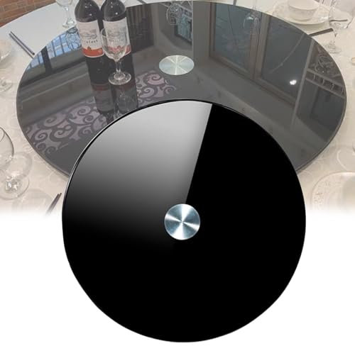 Mesa De Comedor Giratoria Lazy Susan De Vidrio, Mesa De Comedor Redonda De Vidrio Templado Transparente, Plato De Servicio De Mesa Grande, Bandeja Giratoria Resistente Con Centros De Mesa(Ø 120cm/47.2