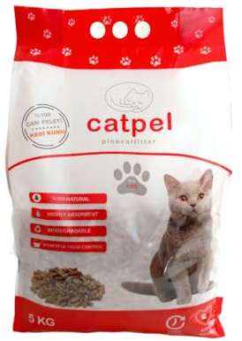 Premium Pine Pellets Cat Litter, 100% All Natural Pellet Kitty Litter, Non Clumping Non Tracking Low Dust Litter Meant for Use with Sifting Litter Box (11 lb)