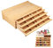 Caja de Almacenamiento Para Pinceles, Caja Organizadora de Suministros de Artista de Madera Con 4 Cajones Extraíbles, Caja de Almacenamiento de Arte de Pino Premium Para Lápices, Bolígrafos Y Pinceles