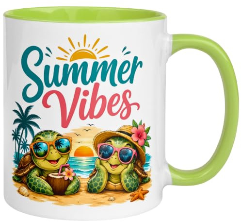 Tasse Schildkröte | SUMMER VIBES - Strand Urlaub | Schildkröten Geschenk