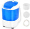 TANGZON 2-in-1 Portable Washing Machine, Single Tub Small Washer and Spin Dryer with Timing Function, Compact Laundry Machine for Camping Caravan Dorms Apartments College (Blue)