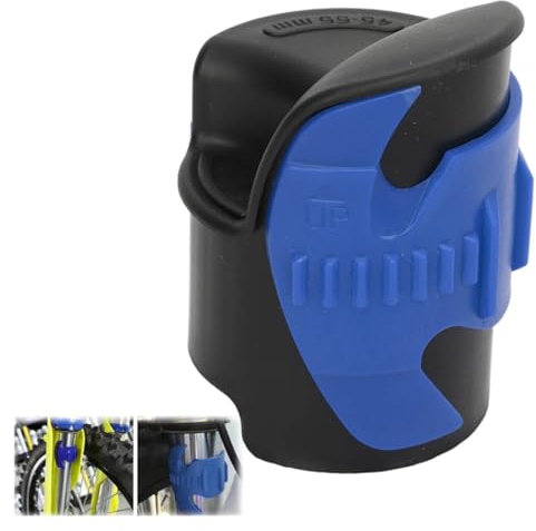 Hapivida Motorradgabel Dichtungsreiniger Reiniger, Motorrad-Gabeldichtungsreiniger ABS Gabel Dichtungsschoner Reiniger Motorrad Werkzeug für 45–55mm Dirt Bike Vordergabeln (Blau)