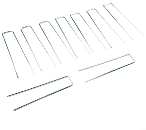 Mehrzweck-Rasennadeln in U-Form, für Garten und Zelt, verzinktes Stahl-Design, 20 Stück