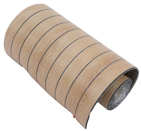 NAMOARLY Panneaux Muraux 3d Autocollants Décoratifs Marron Imitation Bois 40x300 Cm, Papier Peint Imperméable et Isolant Phonique Cuisine, Salle de Bain et Décoration Intérieure