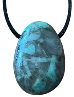 Steinfixx Smaragd Anhänger Tropfen Grün – Edelstein Kette | 80 cm Band