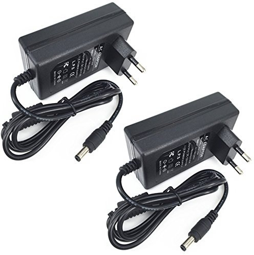 DZYDZR 2pcs 80-240V AC/DC Adaptateur DC 12V 4A 48W 5,5 x 2,1/2,5mm Mural Alimentation pour LED Strip