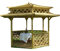 Stan-Wood JAPANISCHE GARTENLAUBE HOLZPAVILLON PAVILLON mit Holzdach 2,5m x 2,5m PAGODE