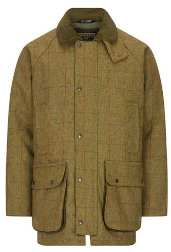 WALKER AND HAWKES Herren Country-Jacke aus Tweed - für die Jagd geeignet - Waldgrün - Größe XL (46-48)