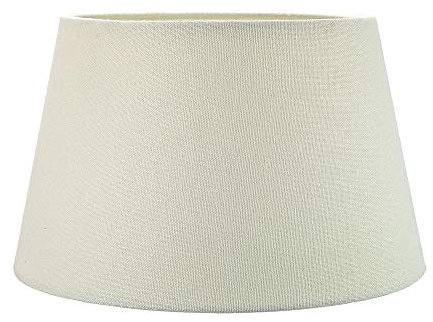 Traditional 12 Inch Cream Linen Fabric Drum Table/Pendant Lampshade 60w Maximum by Happy Homewares