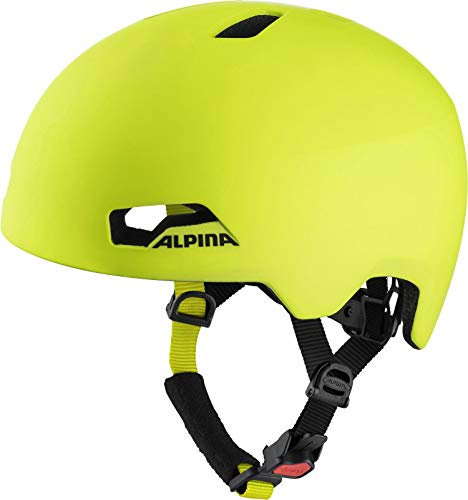 ALPINA Hackney - Leichter, Bruchfester & Optimal Klimatisierter Fahrradhelm für Kinder, Mit Nachrüstbarem LED für Gute Sichtbarkeit, be Visible, S (47-51 cm)