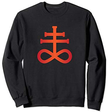 Gothic Satanischer Luzifer Schwefel Verkehrt Leviathan Kreuz Sweatshirt