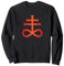 Gothic Satanischer Luzifer Schwefel Verkehrt Leviathan Kreuz Sweatshirt