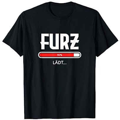 Lustige Sprüche Geschenke & Co. Furz Lädt Ladebalken Blähungen Pupsen Geschenk T-Shirt für Männer und Frauen, Schwarz, S
