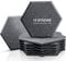 12 Pack Set Hexagon Acoustic Absorption Panel, 12 X 14 X 0.4 Inches Acoustic Soundproofing Insulation Panel Beveled Edge Tiles, Great for Wall Decoration and Acoustic Treatment (Dark Grey)