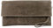 modamoda de T151 Damen Wildleder Rauleder Clutch Umhängetasche Abendtasche handmade in Italy, Farbe:Stone