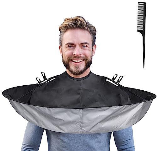 Lictin Hair Cloak Cape Black - Haircut Cape Umbrella Waterproof Hair Cloak Barber Foldable Hairdressing Apron