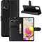 König Design Handyhülle kompatibel für LG K42 Schutztasche Case Cover Klapptasche Schwarz