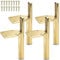 Btowin 5 inch Metal Furniture Legs, 4Pcs Modern Tapered Side-Mounted DIY Furniture Replacement Feet Golden for Cabinet Dresser TV Stand Coffee Table