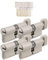 GERCAR Pro 4x Knaufzylinder 40/40 gleichschließend Set 4 Schließzylinder mit Knauf inkl. 20 Schlüssel - 80 mm Türschloss Zylinderschloss 4er Zylinder - Länge: 80mm, A:40 B:40 - Messing matt massiv