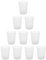 Engelland - 10 x Plastikbecher, Trinkbecher, Weiß, Frostoptik, 250 ml, mit Eichstrich, bruchfest, stapelbar, Mehrweg, Kunststoff, wiederverwendbar, Party-Becher, Trink-Glas
