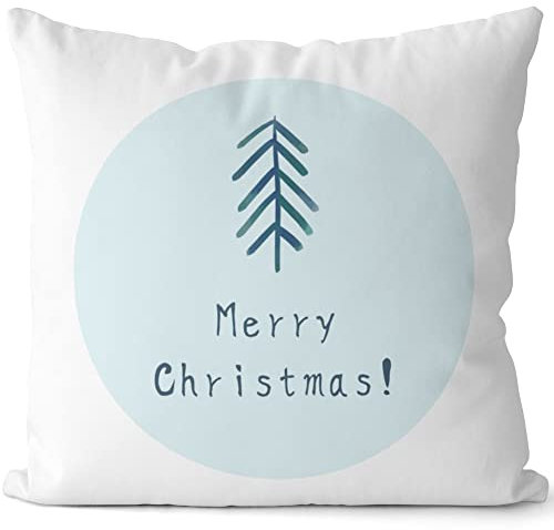 JUNIWORDS Kissen, Merry Christmas! Tannenbaum, Weiß-Schwarz, 2-farbig (1003959)