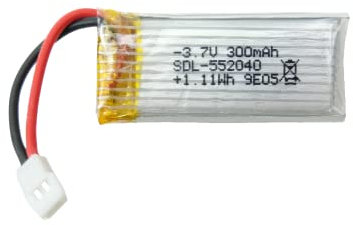 efaso Akku 3,7V / 300mAh / Li-Po/Kleiner weißer Stecker