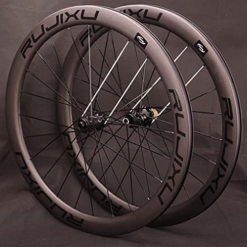 Rennrad-Laufradsatz 700c 38 mm 50 mm Carbon-Felge 24/24-Loch-Laufradsatz für 7/8/9/10/11-fach Kassette Ultraleichte Bolt-On-Nabe Centerlock D
