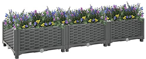 vidaXL Hochbeet 120x40x23 cm Polypropylen