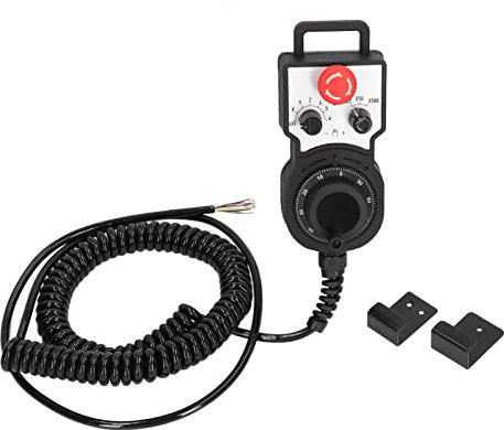 Volantino CNC Controller, 100PPR Volantino CNC universale con arresto di emergenza Generatore di impulsi manuale per fresatrice per incisione su router CNC