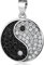Materia Yin Yang Anhänger Silber 925 - Zirkonia Kettenanhänger Damen KA-509