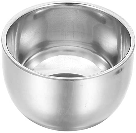 CIMAXIC Schaumschale Für Rasierschaum Seifenschale Für Rasierschaum Rasierschalen Aus Metall Metallbecher Für Rasierseife Rasierzubehör Doppelwandiger Edelstahl Reisen Sahnebecher Marmor