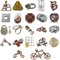 Knobelspiele Metall Puzzle Set, Joyeee Zaubertrick Spielzeug Denkaufgabe IQ Geist Test Lernspielzeug für Party Mitgebsel Erwachsene Teenager und Kinder Herausforderung, Hohe Schwierigkeit, 22Stück - A