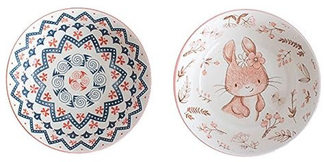 UMMEI 2Pcs Noodle Bowls Dinnerware Per Cucina - 2500ML Ciotole in Ceramica Per Servire Insalatiera Ciotola Di Frutta, 10 Pollici Grande Ciotola Decorativa,Rosa,10in