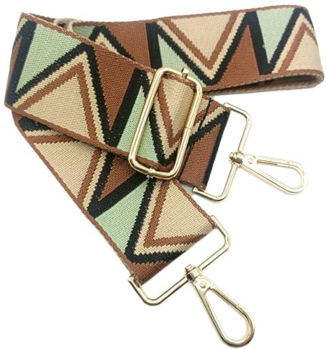 Verstellbarer Schultergurt Taschengurt Breit 5CM Braun Schwarz Beige, Taschengurte Breit zum Wechseln mit Karabiner Gold, 80-130 cm Tragegurt Tasche für Damen Schulterriemen, Handtasche, 907