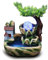 HarBin-Star Zimmerbrunnen mit LED Beleuchtung, Tischbrunnen Wasserfall mit Nebel, GartenAquariumHarz Desktop-Brunnen, Grüne Pflanze Brunnen, Zimmerbrunnen 25 x20 x 15 cm