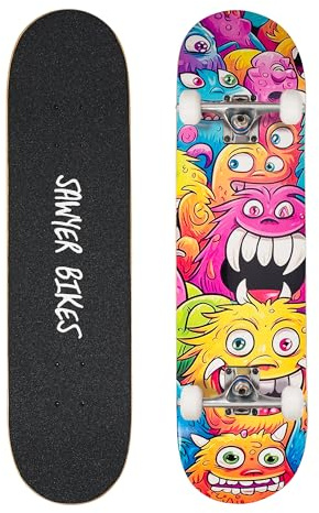 Sawyer Bikes - Monopatín/Skateboard (78cm x 20cm) - Niños y Adolescentes