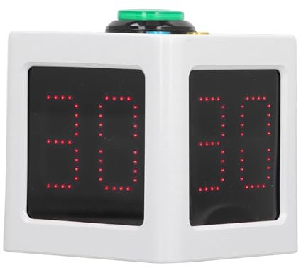 Poker Shot Uhr, Sekunden Countdown Timer für Poker, Wiederaufladbarer 4 seitiger Würfel Timer mit 1,4 Zoll Display für Casino Schachturniere (-1010240001712)