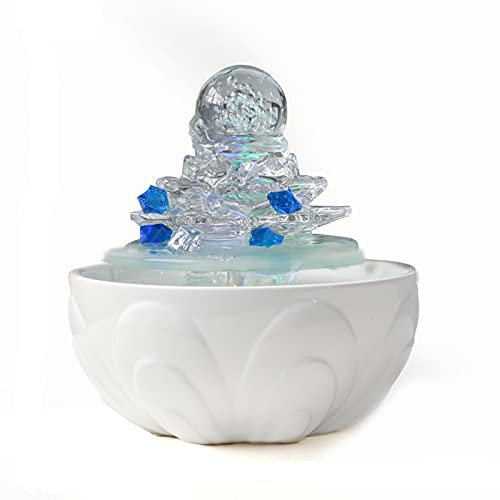 Fontaine D'Intérieur/Fontaine D'Eau Fontaines D'Eau De Table Fontaine De Bureau De Relaxation De Cascade Intérieure Pour La Décoration De Salle De Bureau Fontaine Portable Feng Shui Fontaines D'Eau D