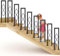 SCGSJZH U-förmige Geländer Treppe, Treppengeländer Innen, Handlauf Rautendekoration, Metall Treppenhandlauf für Villen, Balkone, Flure, Wohnungen, Drinnen und Draußen (75x20cm)