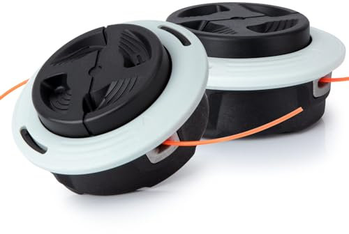 SUNMON 2 Stück Fadenkopf Motorsense für Stihl Autocut C26-2, Rasentrimmer Kopf Zweifaden-Mähkopf Gewindegröße von 0,39''x0,03'' kompatibel mit Stihl FS250, FR450 (4002 710 2169)