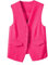 Minetom Gilets de Tailleur Femme Élégant Sans Manche Blazer Gilet de Costume Col V Affaires Travail Veste Waistcoat avec Boutons A Rose Vif S