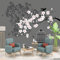 Générique Papier Peint Intissé Style Japonais Déco Murale Maison Chambre Salon, Fleurs de cerisier japonaises et cages à oiseaux Photo Murale Décorative - Pour Jeunesse Enfants 250 x 175 cm