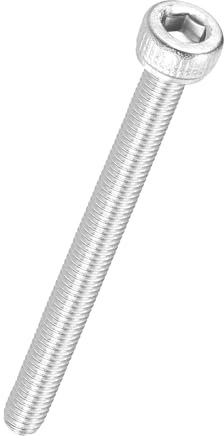 Kozelo 50pcs Tornillos de Cabeza Hexagonal - [M3-0.5 x 35mm] Acero Inoxidable 304 Totalmente Roscado Allen Tornillo para Motor Eléctrico Ventilador Impresión 3D Reparación, Plateado