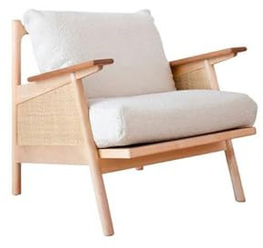 TLTDSMYF Kleines Sofa, Couch, Kleiner Balkon-Loungesessel im japanischen Stil, Sofasessel, einfacher Einzelsessel, Rattan-Sessel für die Freizeit zu Hause, Couch für kleine Räume