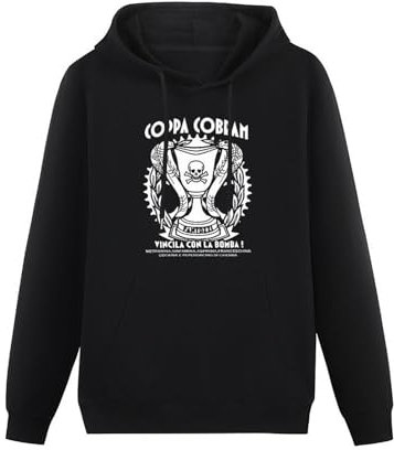MEgLobHQ Coppa Cobram Fantozzi Contro Tutti Men Sweatshirts Graphic Mens Cotton Casual Black Hoodies M