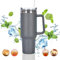 ALOUFEA Travel Mug Coffee Cup 40oz Tumbler Straw Lid and Handle, Stainless Steel Insulated Water Bottle - Leakproof, Insulated Water Bottle with Handle and Straw Cup for Home, Office, Car, Travel