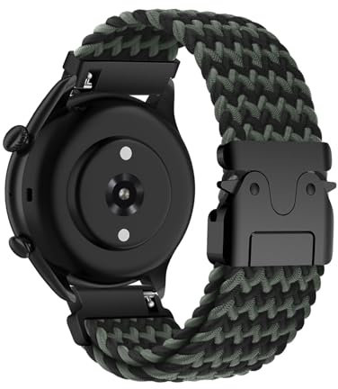 Nylon Armband für Coros Pace 2/Apex 42mm Ersatzarmband, mit Verstellbarer Metallschnalle Elastisch Geflochtene Atmungsaktiv Sport Uhrenarmband Kompatibel mit Coros Pace 2/Apex 42mm Armband (19,20mm)