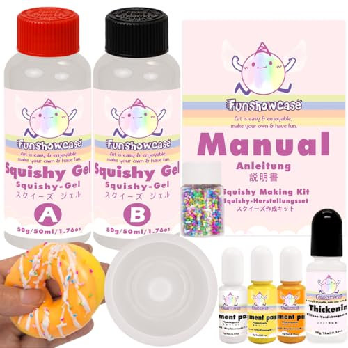 Taba Squishy Bastelset Flüssigsilikon Donut Silikonform Pigment Streusel